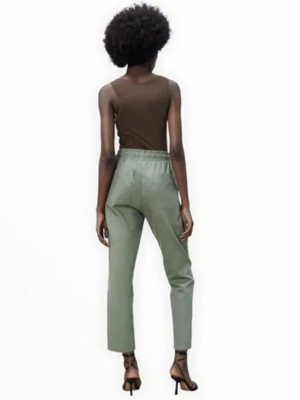 Zara Women’s‎ Jogger Pants In Light Khaki Green Size XL NWOT - Picture 2 of 16